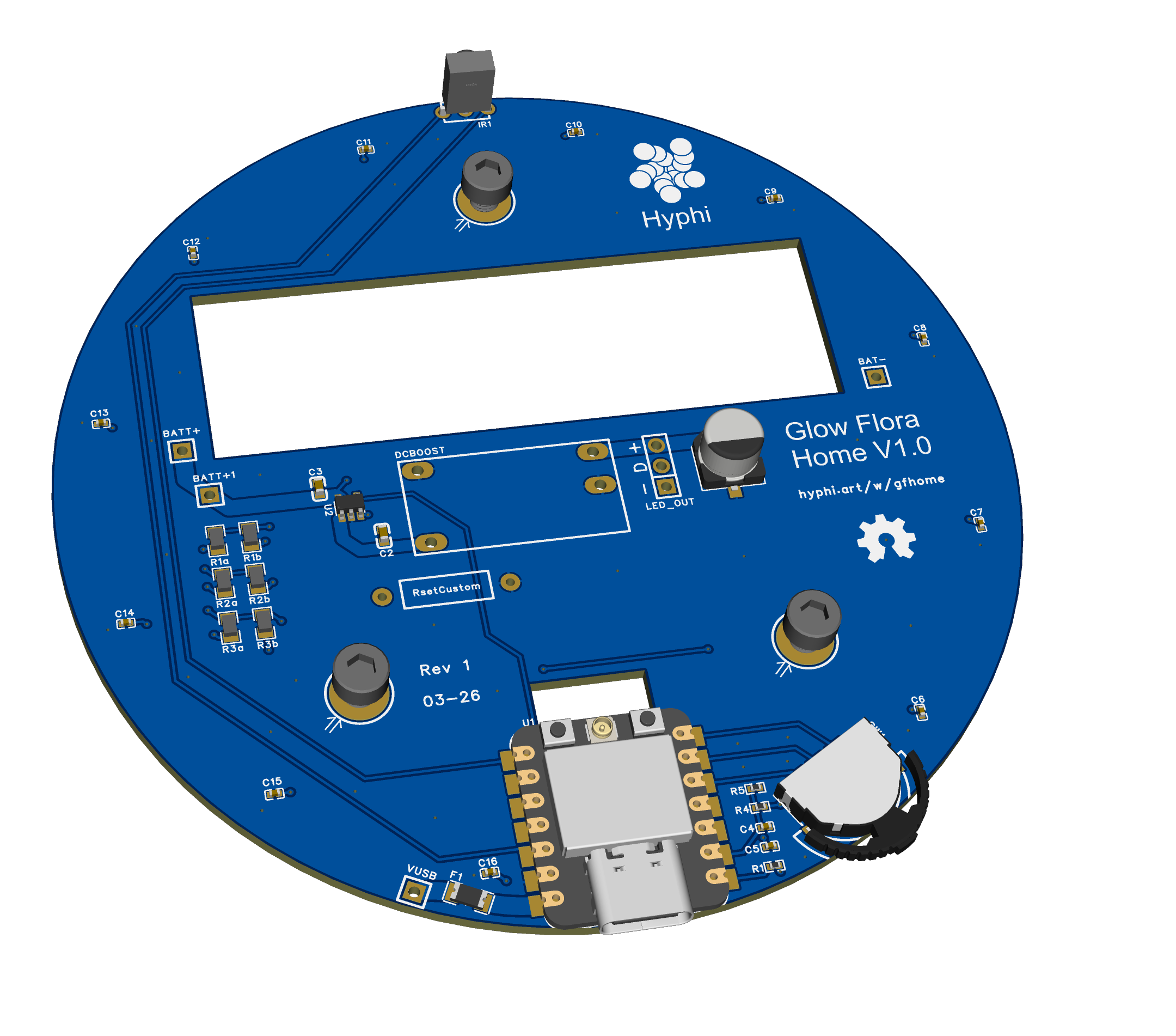 PCB — angled view